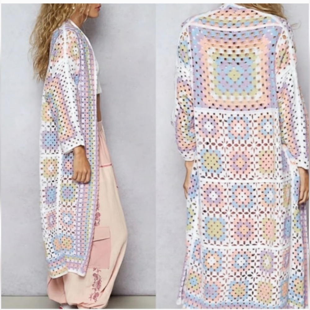 POL Pastel Crochet Cardigan